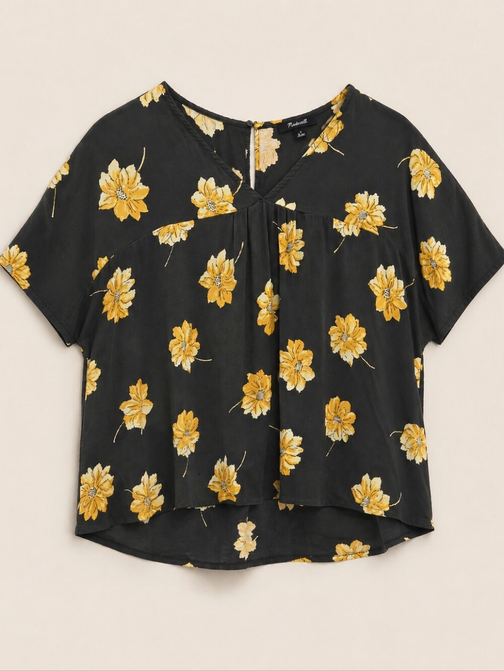 Madewell Rhyme Top Blouse Olive Green Yellow Floral Size S Boho Cottagecore - Picture 4 of 10